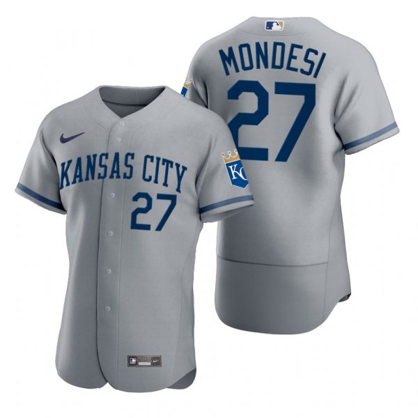 Personalized Men’s Kansas City Royals Adalberto Mondesi Stitched Jersey 2022 Uniform – Gray