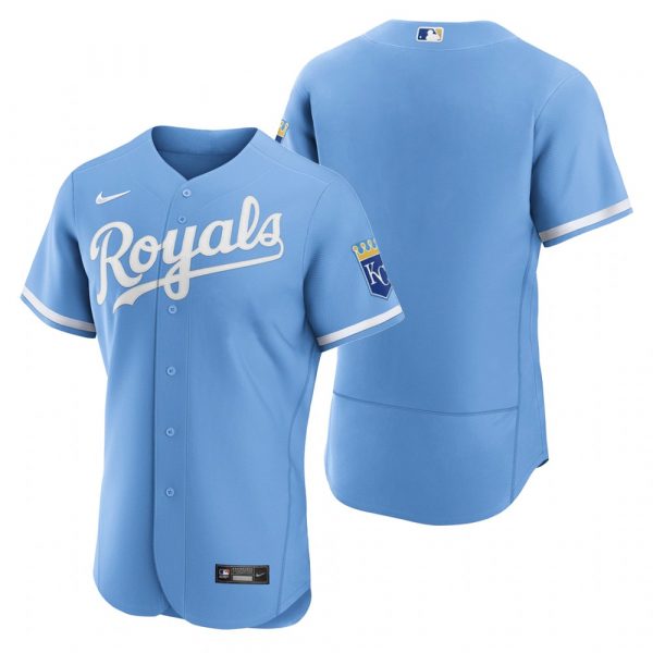 Personalized Men’s Kansas City Royals Blank Stitched Jersey 2022 Uniform – Powder Blue