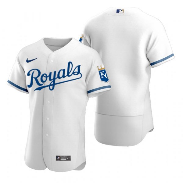 Personalized Men’s Kansas City Royals Blank Stitched Jersey 2022 Uniform – White