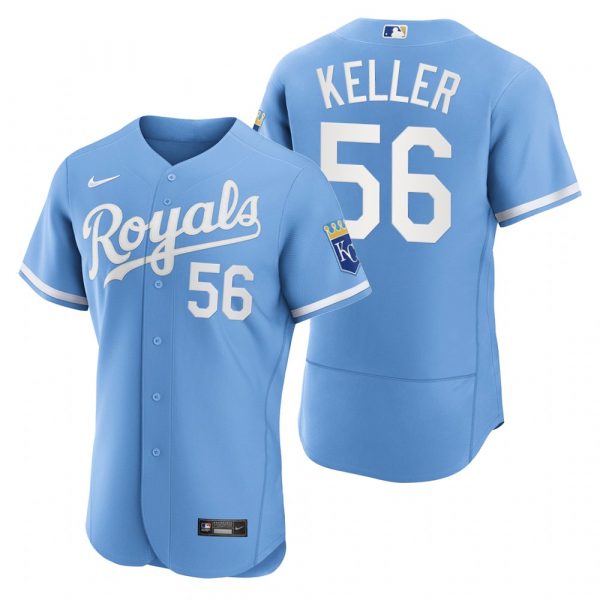Personalized Men’s Kansas City Royals Brad Keller Stitched Jersey 2022 Uniform – Powder Blue