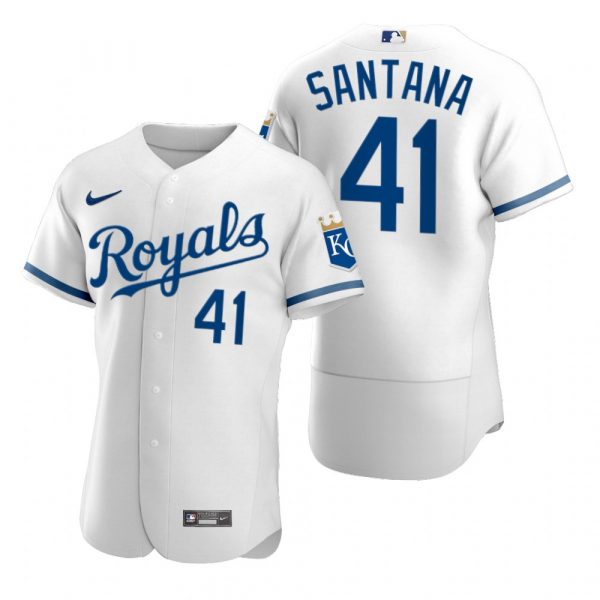 Personalized Men’s Kansas City Royals Carlos Santana Stitched Jersey 2022 Uniform – White