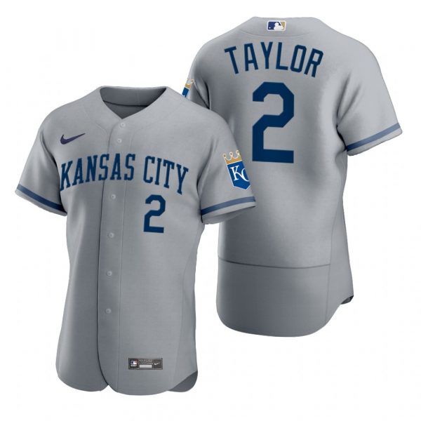 Personalized Men’s Kansas City Royals Michael A. Taylor Stitched Jersey 2022 Uniform – Gray