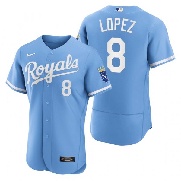Personalized Men’s Kansas City Royals Nicky Lopez Stitched Jersey 2022 Uniform – Powder Blue