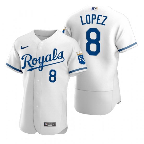 Personalized Men’s Kansas City Royals Nicky Lopez Stitched Jersey 2022 Uniform – White