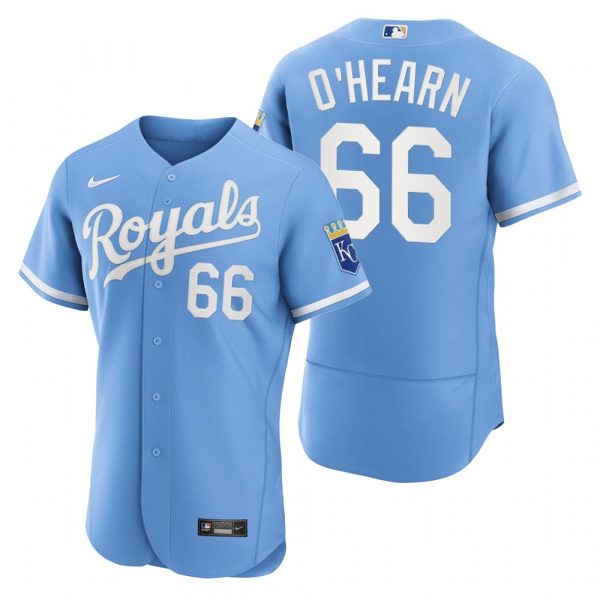 Personalized Men’s Kansas City Royals Ryan O’Hearn Stitched Jersey 2022 Uniform – Powder Blue