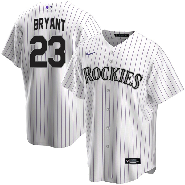 Personalized Men’s Colorado Rockies Kris Bryant Stitched Jersey – White
