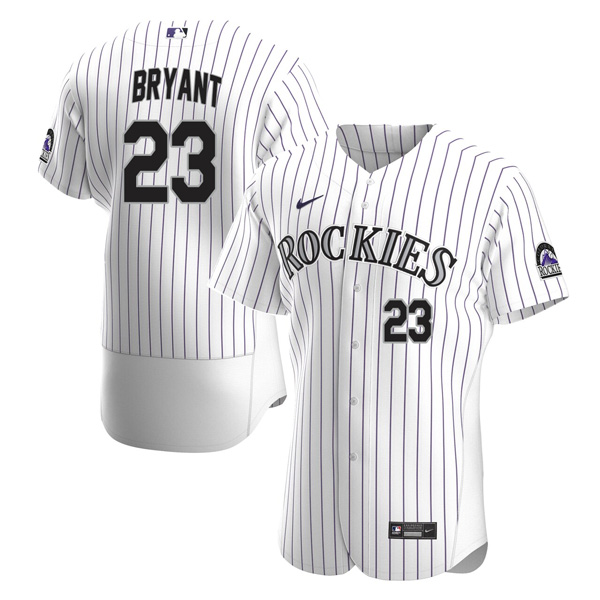 Personalized Men’s Colorado Rockies Kris Bryant Stitched Jersey – White