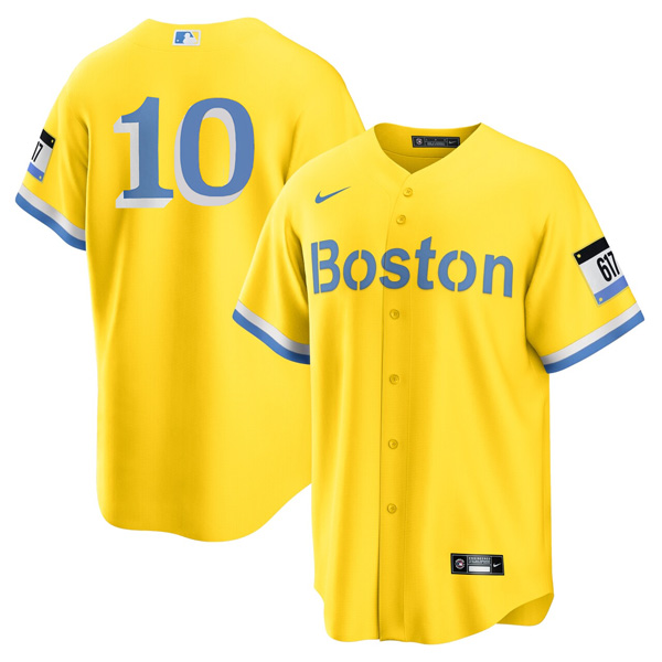 Personalized Men’s Boston Red Sox Trevor Story Stitched Jersey – Yellow