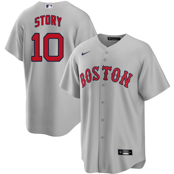 Personalized Men’s Boston Red Sox Trevor Story Stitched Jersey – Gray