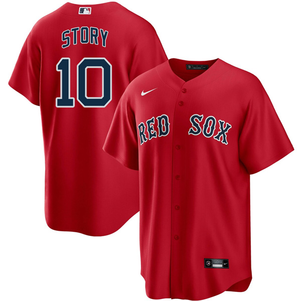 Personalized Men’s Boston Red Sox Trevor Story Stitched Jersey – Red