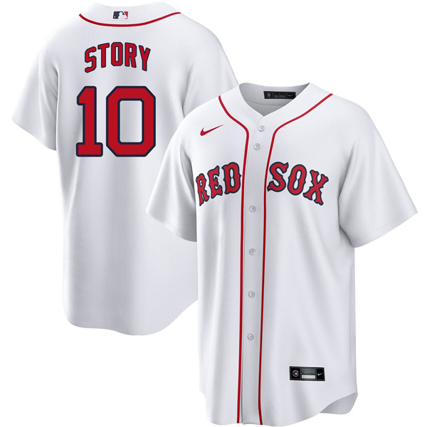Personalized Men’s Boston Red Sox Trevor Story Stitched Jersey – White