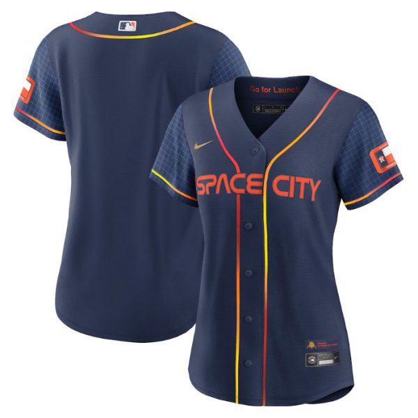 Personalized Women’s Houston Astros 2022 Space City Connect Navy Stitched Jersey