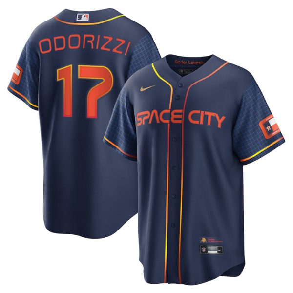 Personalized Men’s Cool Base Jake Odorizzi Houston Astros 2022 Space City Connect Navy Stitched Jersey