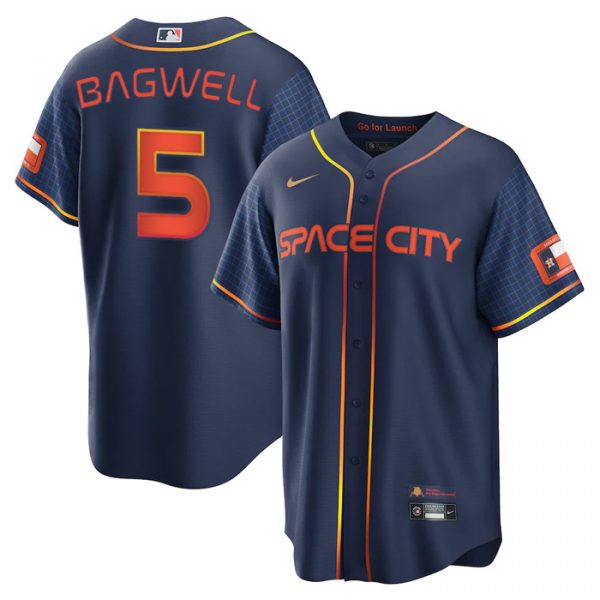 Personalized Men’s Cool Base Jeff Bagwell Houston Astros 2022 Space City Connect Navy Stitched Jersey