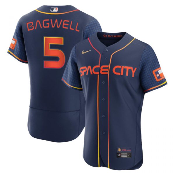 Personalized Men’s Flex Base Jeff Bagwell Houston Astros 2022 Space City Connect Navy Stitched Jersey