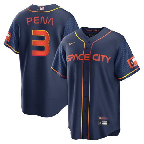 Personalized Men’s Cool Base Jeremy Pena Houston Astros 2022 Space City Connect Navy Stitched Jersey