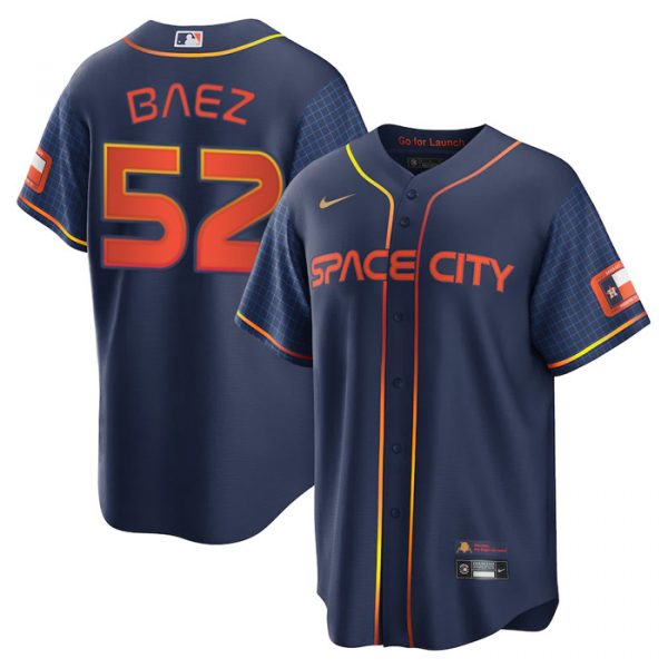 Personalized Men’s Cool Base Pedro Baez Houston Astros 2022 Space City Connect Navy Stitched Jersey