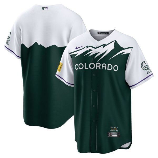 Personalized Men’s Cool Base Colorado Rockies Blank 2022 City Connect Green Stitched Jersey