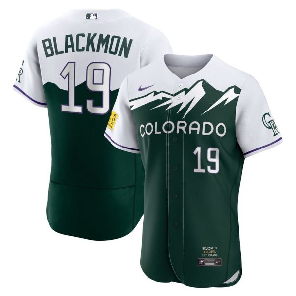 Personalized Men’s Flex Base Colorado Rockies Charlie Blackmon 2022 City Connect Green Stitched Jersey