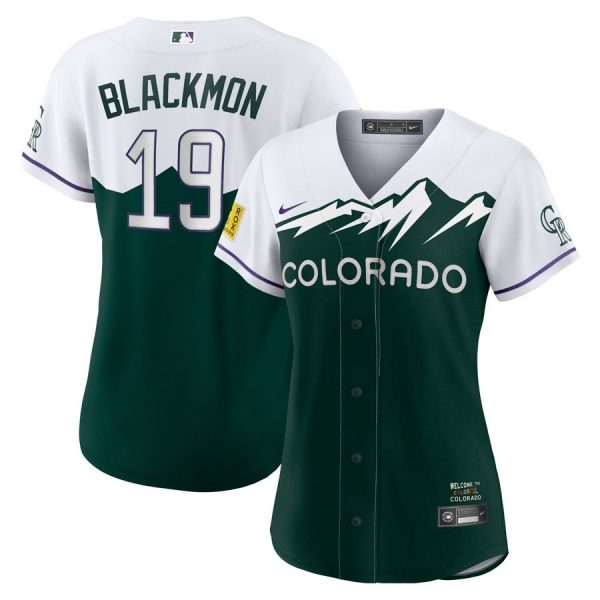Personalized Women’s Colorado Rockies Charlie Blackmon 2022 City Connect Green Stitched Jersey