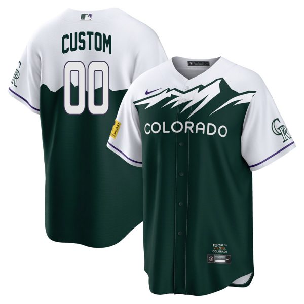 Personalized Men’s Cool Base Colorado Rockies 2022 City Connect Green Stitched Jersey