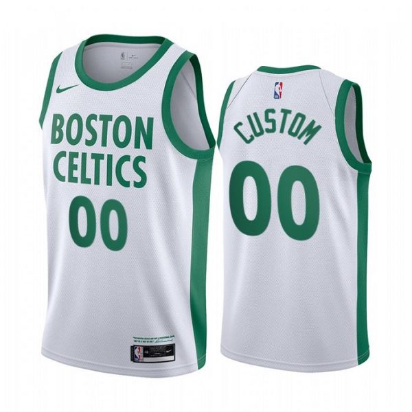 Personalized Men’s Boston Celtics Basketball Jersey White
