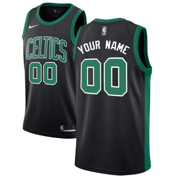 Personalized Men’s Boston Celtics Basketball Jersey Black