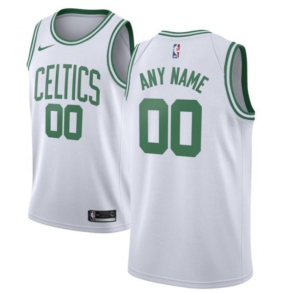 Personalized Men’s Boston Celtics Basketball Jersey White