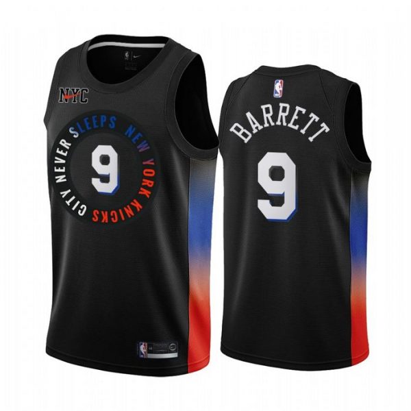 Personalized Men’s RJ Barrett New York Knicks Basketball Jersey Black