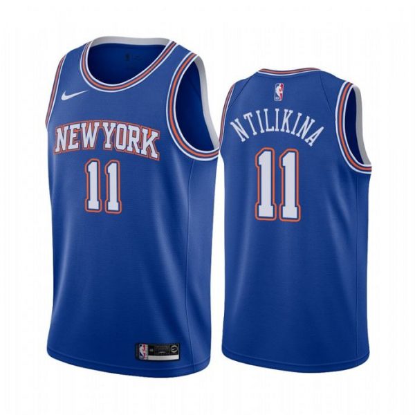 Personalized Men’s Frank Ntilikina New York Knicks Basketball Jersey Blue