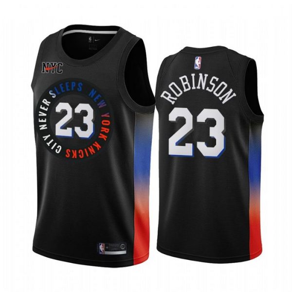 Personalized Men’s Mitchell Robinson New York Knicks Basketball Jersey Black