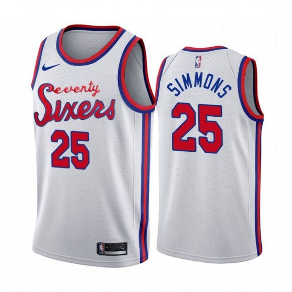 Personalized Men’s Ben Simmons Philadelphia 76ers Basketball Jersey White Classic