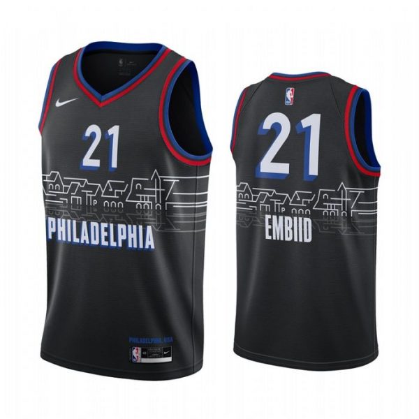 Personalized Men’s Joel Embiid Philadelphia 76ers Basketball Jersey Black