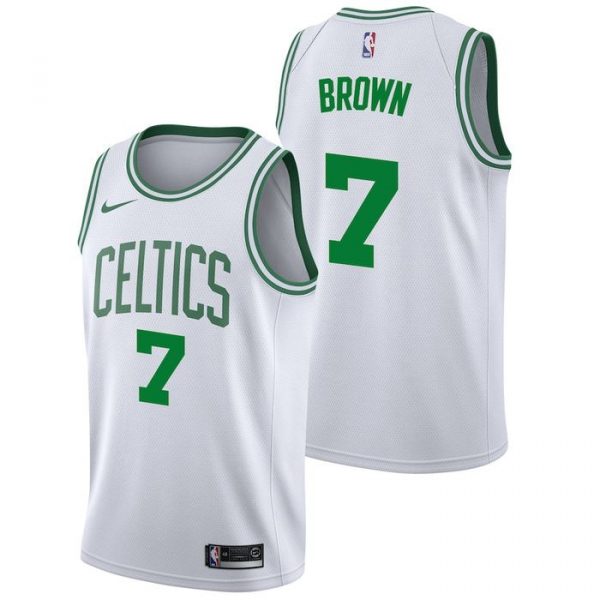 Personalized Men’s Jaylen Brown Boston Celtics Basketball Jersey White