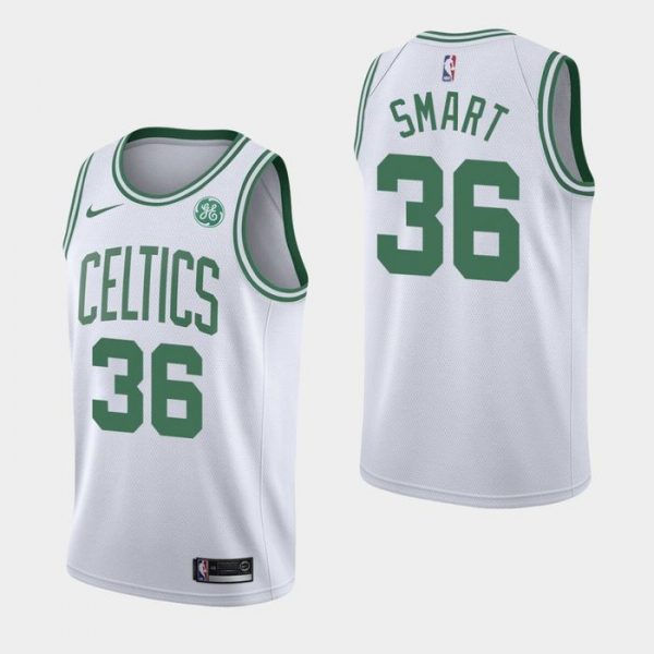 Personalized Men’s Marcus Smart Boston Celtics Basketball Jersey White