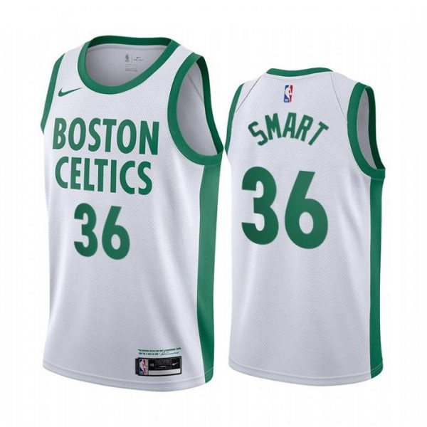 Personalized Men’s Marcus Smart Boston Celtics Basketball Jersey White