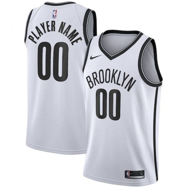 Personalized Men’s Brooklyn Nets Basketball Jersey White