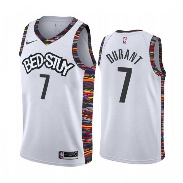Personalized Men’s Kevin Durant Brooklyn Nets Basketball Jersey White