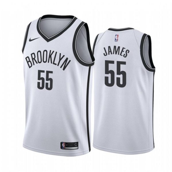 Personalized Men’s Mike James Brooklyn Nets Basketball Jersey White Association