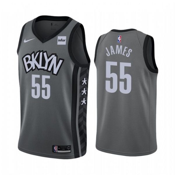 Personalized Men’s Mike James Brooklyn Nets Basketball Jersey Gray