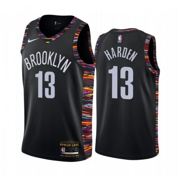 Personalized Men’s James Harden Brooklyn Nets Basketball Jersey Black