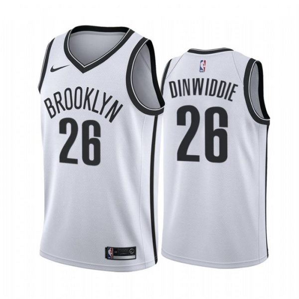 Personalized Men’s Spencer Dinwiddie Brooklyn Nets Basketball Jersey White