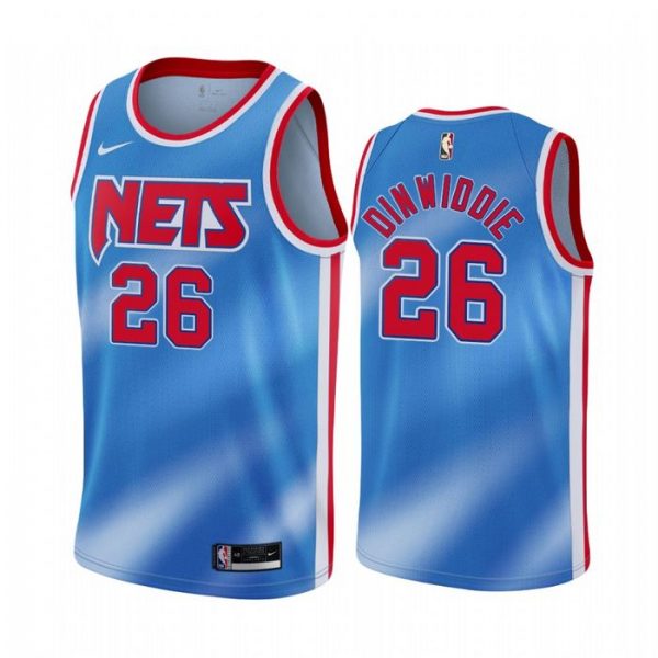 Personalized Men’s Spencer Dinwiddie Brooklyn Nets Basketball Jersey Blue