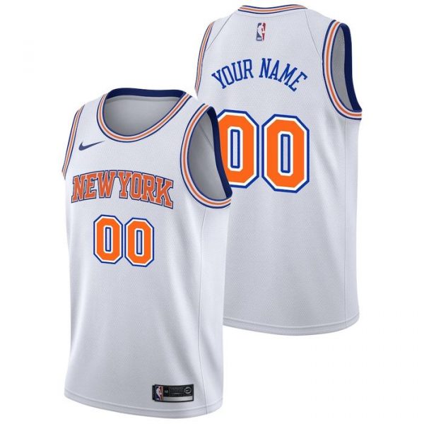Personalized Men’s New York Knicks Basketball Jersey White