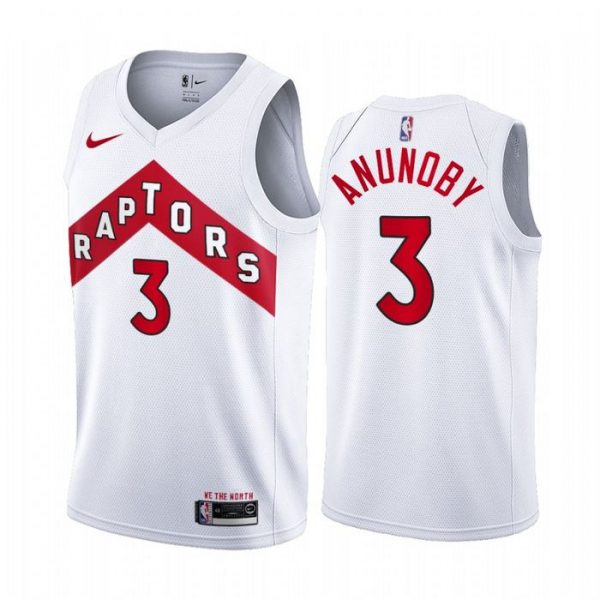 Personalized Men’s OG Anunoby Toronto Raptors Basketball Jersey White