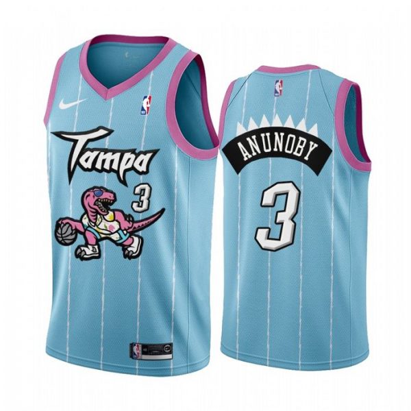 Personalized Men’s OG Anunoby Toronto Raptors Basketball Jersey Blue