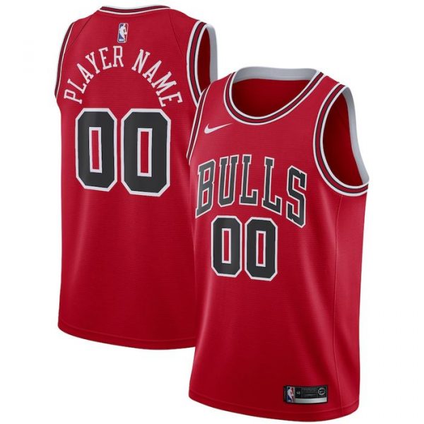 Personalized Men’s Chicago Bulls Basketball Jersey Red