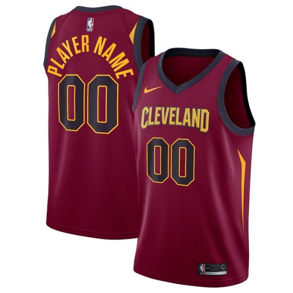 Personalized Men’s Cleveland Cavaliers Basketball Jersey Wine