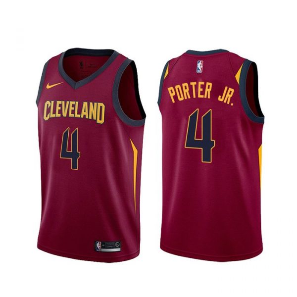 Personalized Men’s Kevin Porter Jr. Cleveland Cavaliers Basketball Jersey Wine