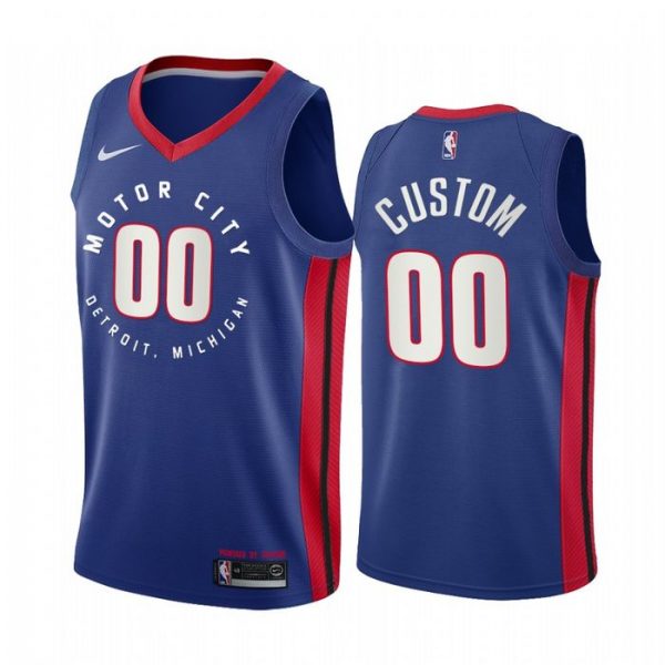 Personalized Men’s Detroit Pistons Basketball Jersey Navy